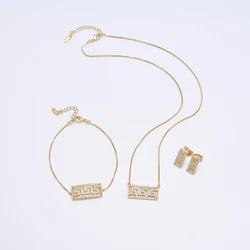 China Manufacturer High Quality Warmly Welcomed Engagement Habesha Wedding Jewelry Set Gold
