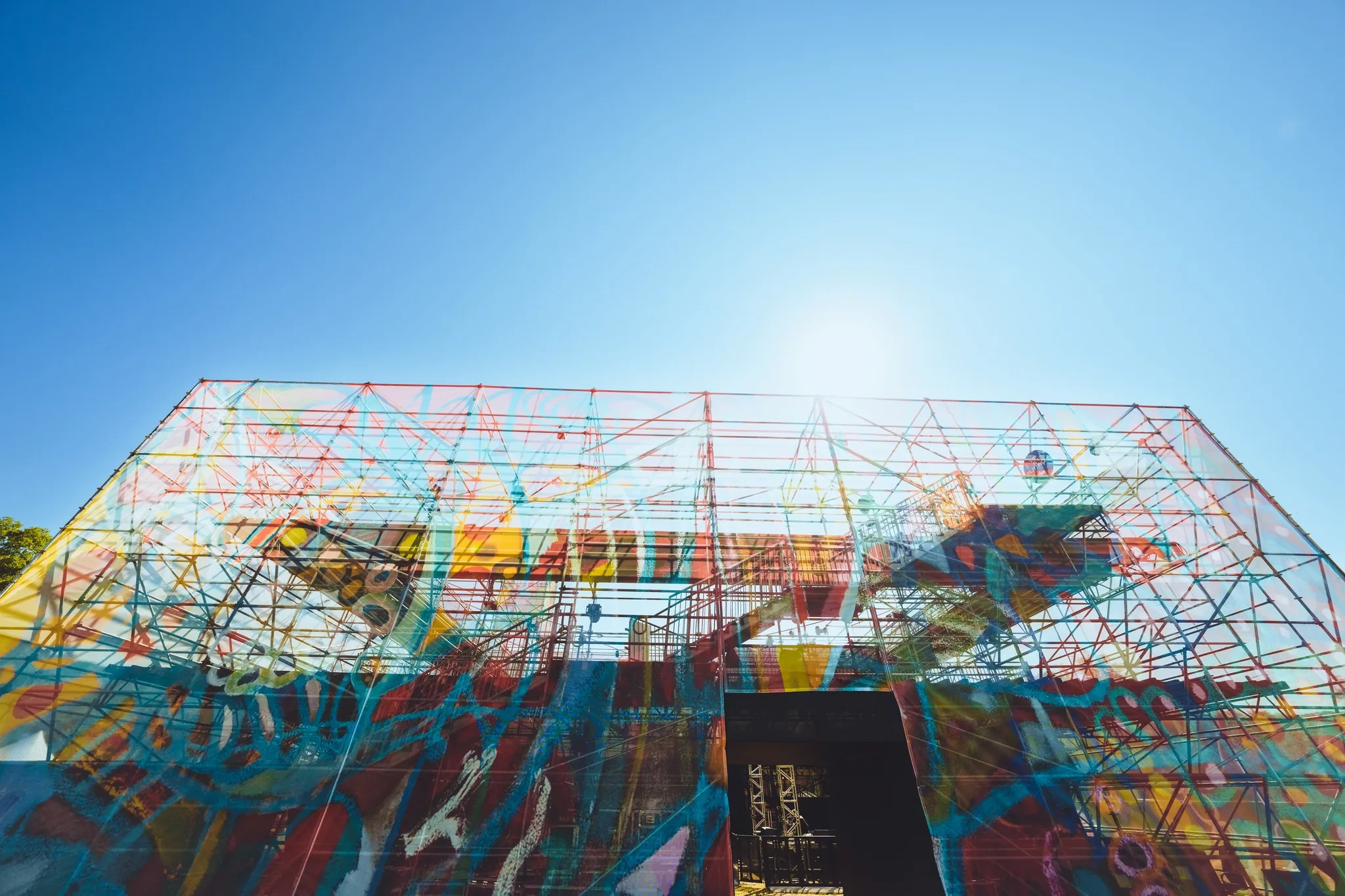 Custom hanging vinyl banner custom live concert advertising mesh polyester banner with logo for music festival