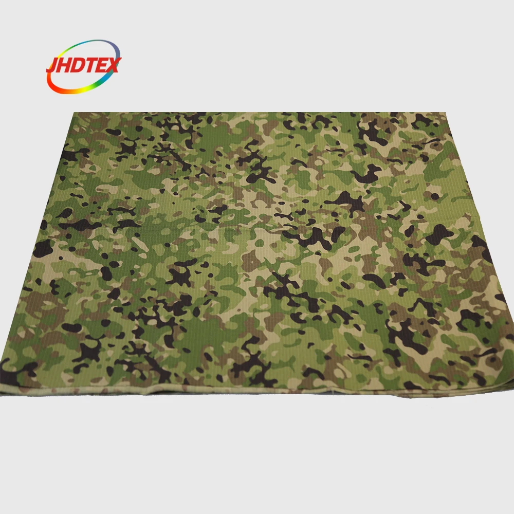 JHDTEX waterproof ballistic kordura multicam nylon cotton ripstop camouflage fabric texture