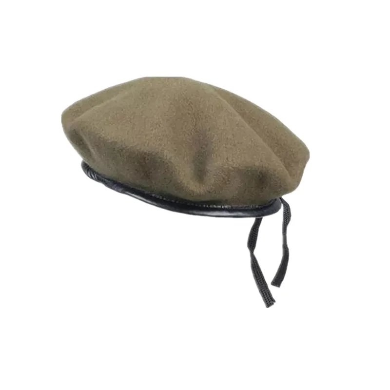 Brown Custom Tactical Combat Berets Unisex Adults Printed Plain Dyed Embossed Beach Casual Custom 100% Wool for Men and Women
