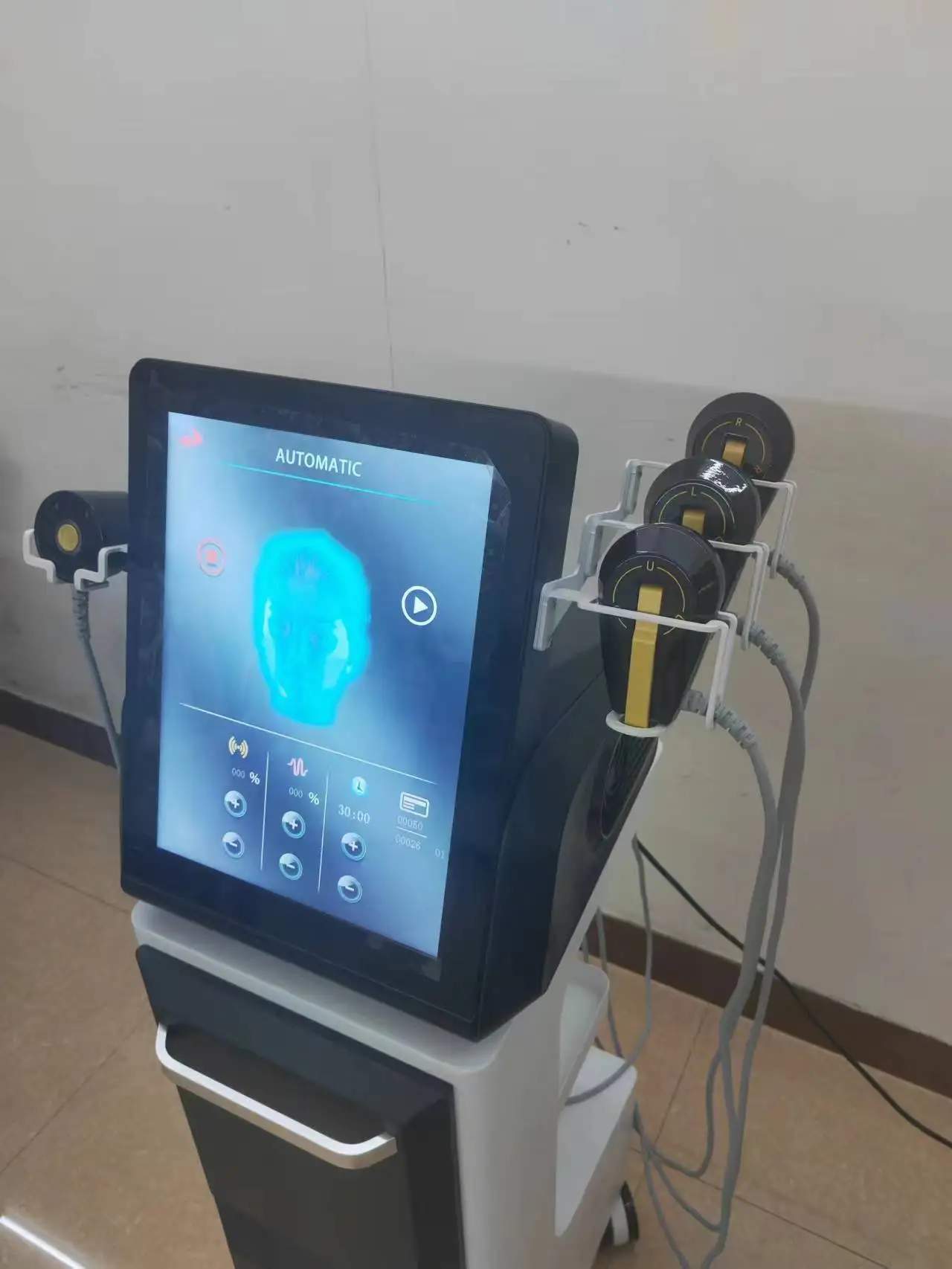 Third generation pe face ems facial machine emrf em rf face machine with 6 pads work together