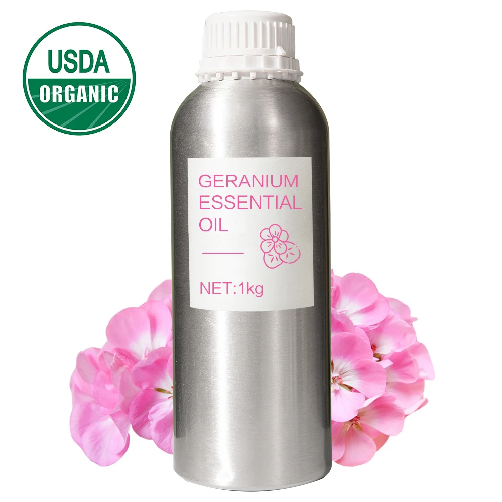 Горячая распродажа, эфирное масло герани, оптовая цена, 100% чистое натуральное эфирное масло герани