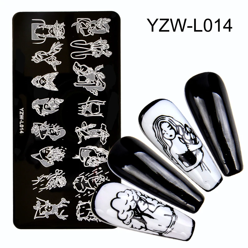 6X12cm Nail Design Image Template Flowers Image Transfer French Nail Art Stamping plate
