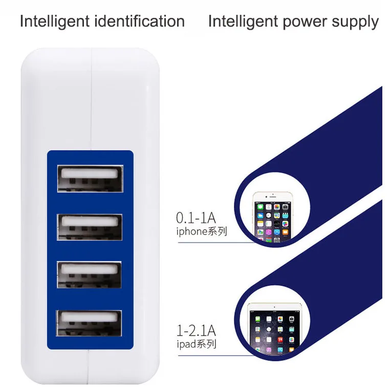 Многофункциональное зарядное устройство DP 5 в 2 а 4USB для мобильных телефонов