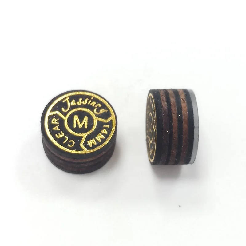 New exclusive Jassinry cue tips S/M/H 14mm black and brown with clear cushion 7 layers pigskin carom tips Billiard accessories