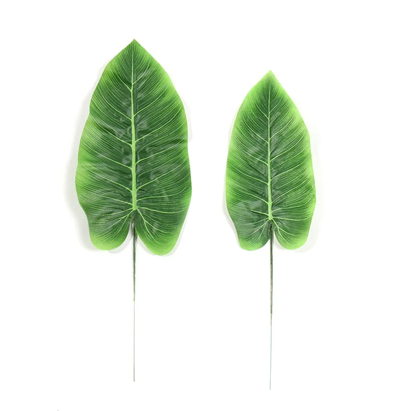 41.5cm 45cm Canna Leaf Silk Cloth Fake Plant Leaf Decoration Large Banana Leaf Small Simulated Plant Wall Decoration Accessories