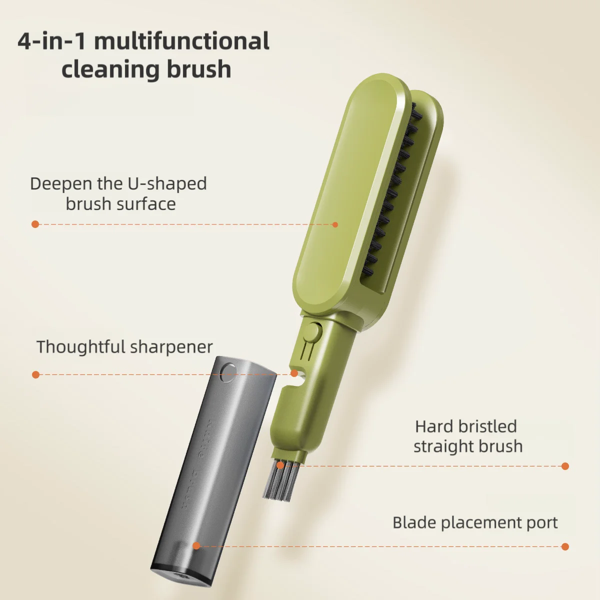 Brush plate cup Meat grinder whetstone double-sided cleaning brush 4 in 1 multi-function brush