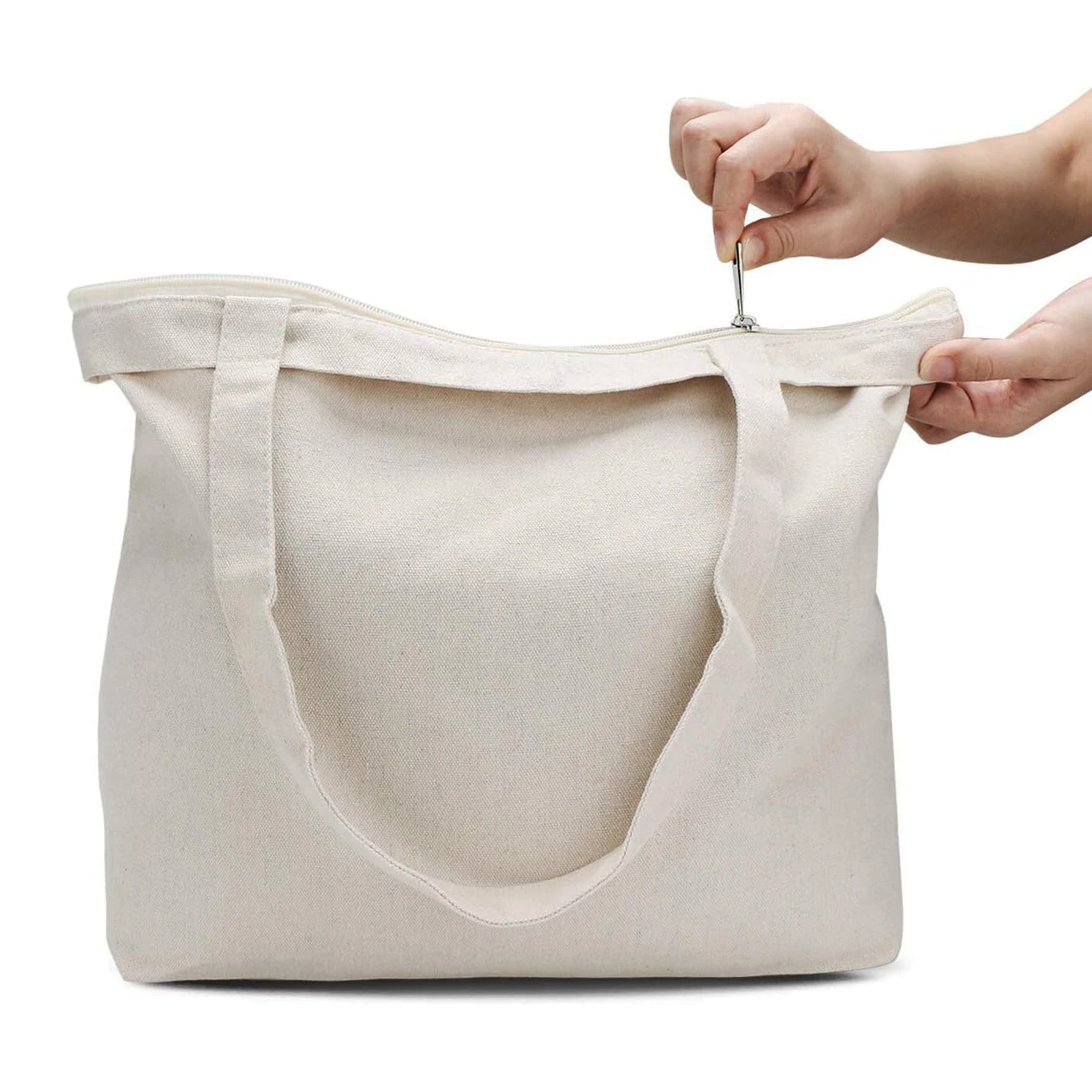 Home shopping Large capacity bearing Capaaty strong washable Reusable Heavy type Office commute picnic canvas bag tote