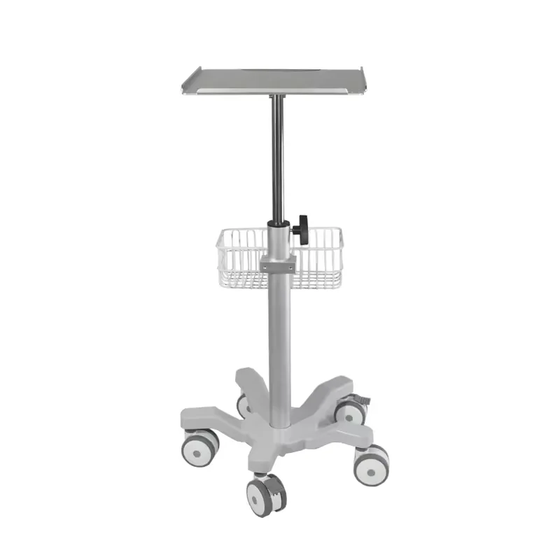 Factory Direct Selling Height adjustable Medical  Cart ECG Patient Monitor Trolley With wheels