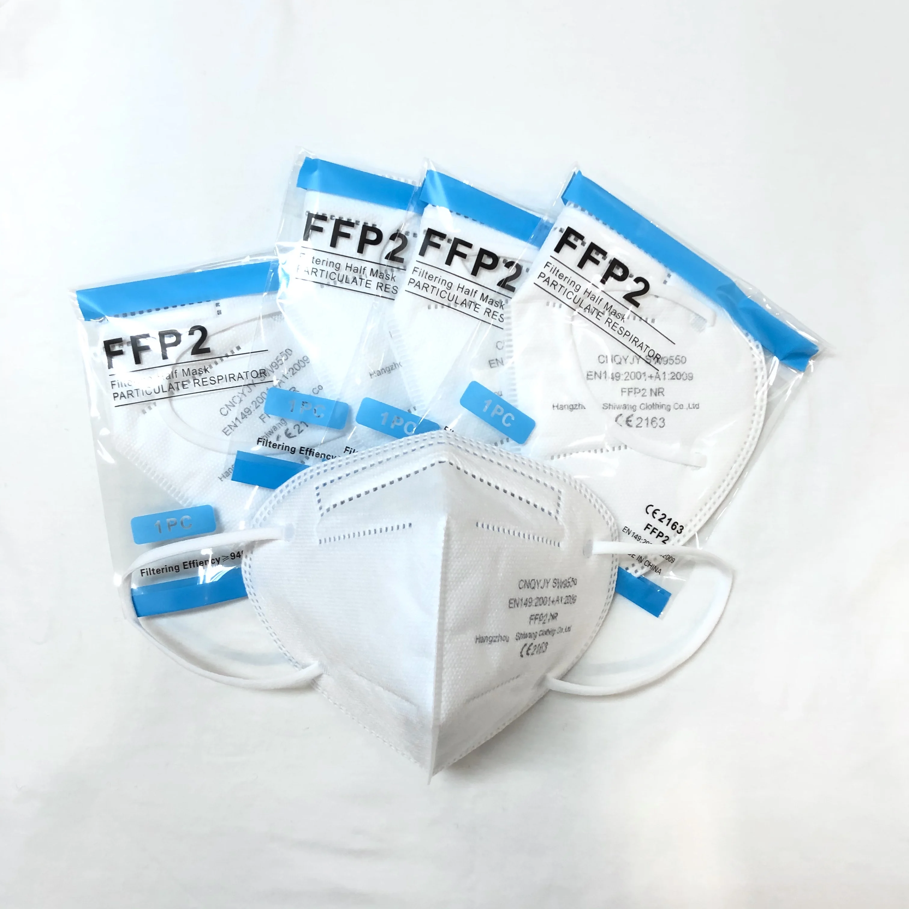 
Chinese manufacturer direct sale Ffp2 face mask 5-layer disposable non-woven fabric protective adult CE certified mask 