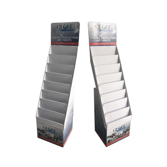 Custom Retail Free-standing-book-stand Promotion Cardboard Book Display Stand Corrugated Rack for Bookstore