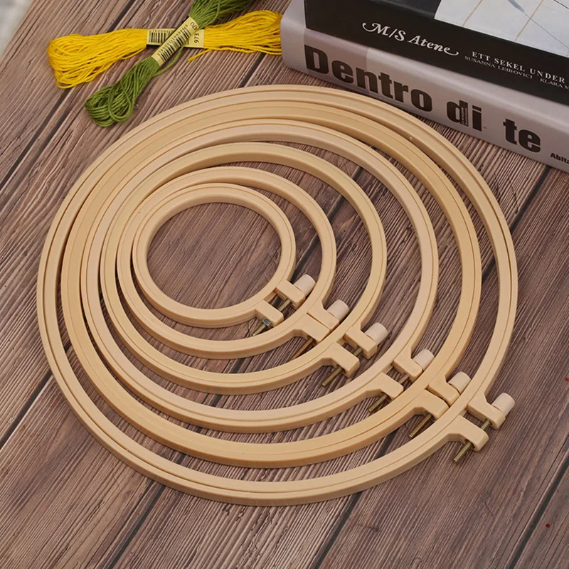 5 Pieces Embroidery Hoops Bamboo Circle Cross Stitch Hoop Ring  5 inch to 10 inch for Embroidery and Cross Stitch