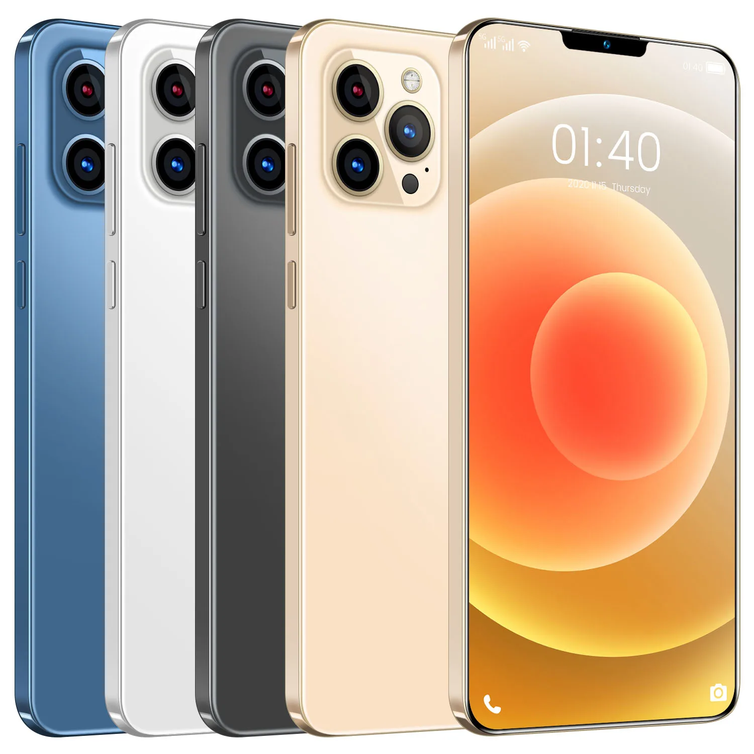 Phone12 Pro Max Mobile Phone 512GB Face Recognition Fingerprint Unlock Cell phone Support Dual Card Dual Standby Smart Phone