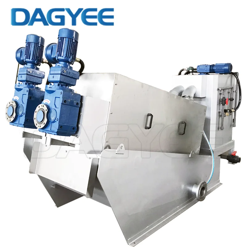 Hot Selling Sand Gravel Auger Flight Multi Plate Screw Press Sludge Filter Dewatering System