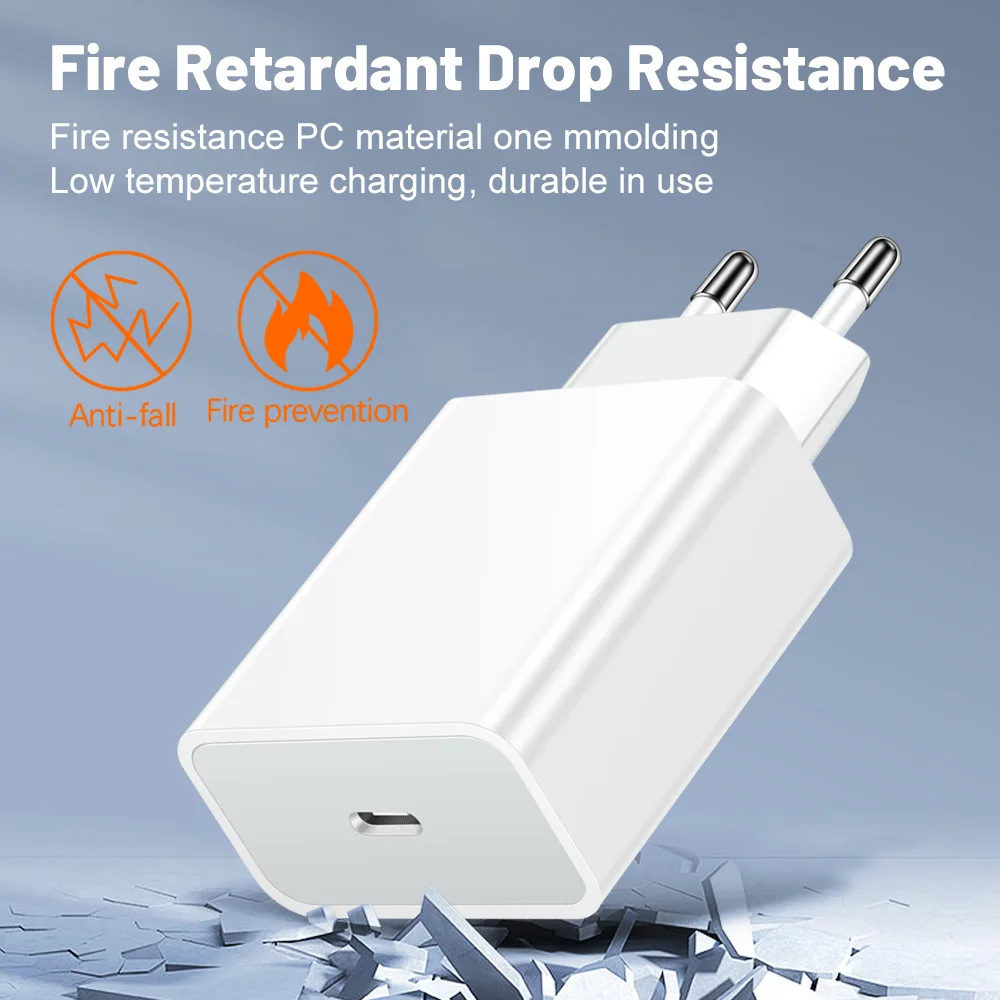 PD 20W EU US  USB C Charger Quick Charge Type C Fast Charging Portable Phone Charger for IOS Power adapter