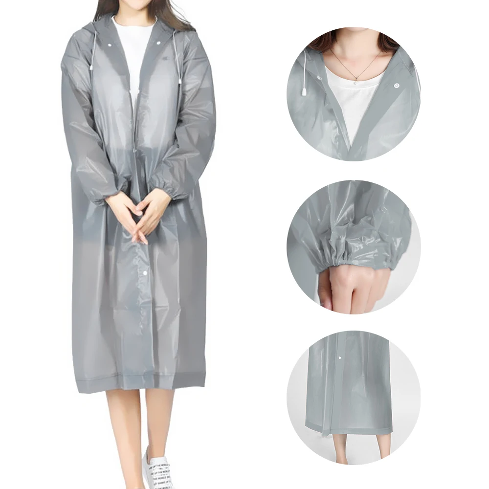 
2019 Reusable Fashion 100% Eva 10 colors New cheap desgin Hot sale clear adult rain poncho raincoat 