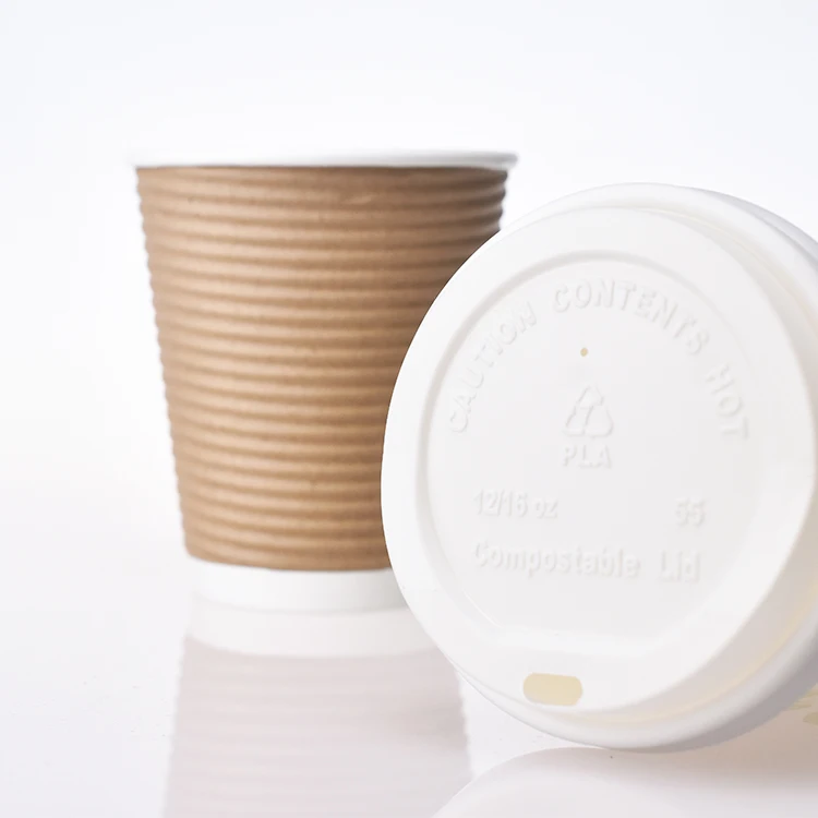 custom high quality print personalized disposable takeaway cappuccino espresso hot drink paper coffee cups with PLA lid