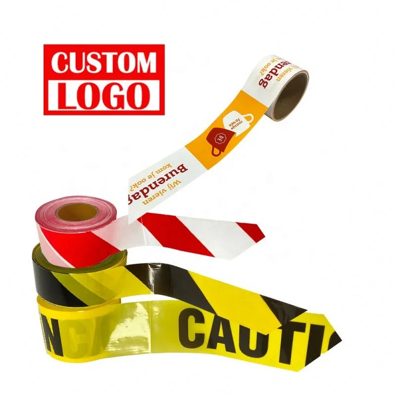 Custom Printing Logo Colorful Fiber-optic-cable-warning-tape Multistyle Danger Caution Carton With Warning Tape