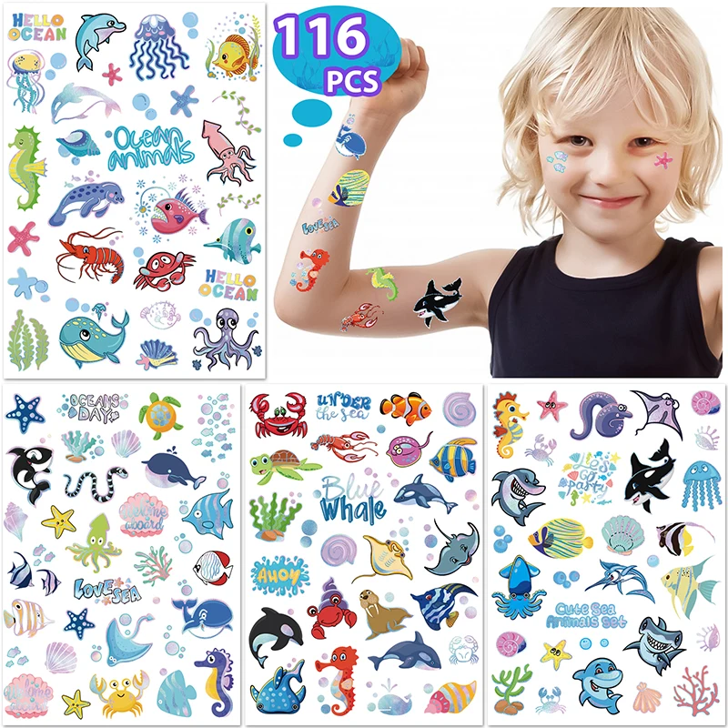 Custom Cartoon Party tattoo Non-toxic Premium Quality Skin Safe Body Temporary Sticker Tattoo For Kids