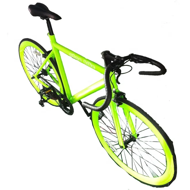 700C new color Neon Nights Glow-in-the-Dark Paint Green single speed fixie gear bike