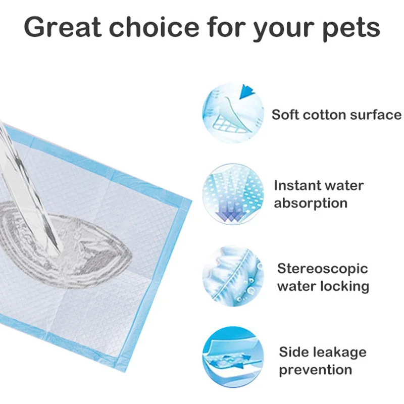 Super Absorbent 6 layer Leak Proof Disposable Diaper Puppy Pet Training Mats Urine Pad Wc Wee Pee Pads For Dogs