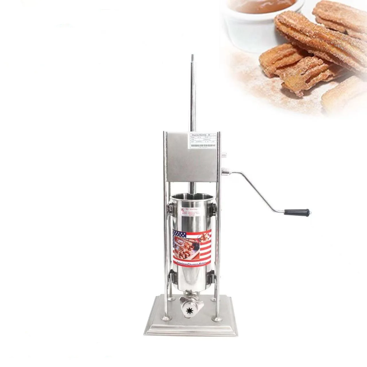 Commercial Churros Machines 5L Spanish Churros Maker With 5 Different Nozzles