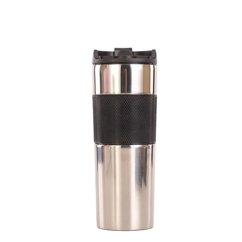 French Press Stainless Cup Vacuum Insulated party cup 350ml  travel Tumbler sleeve thermal mug with custom logo