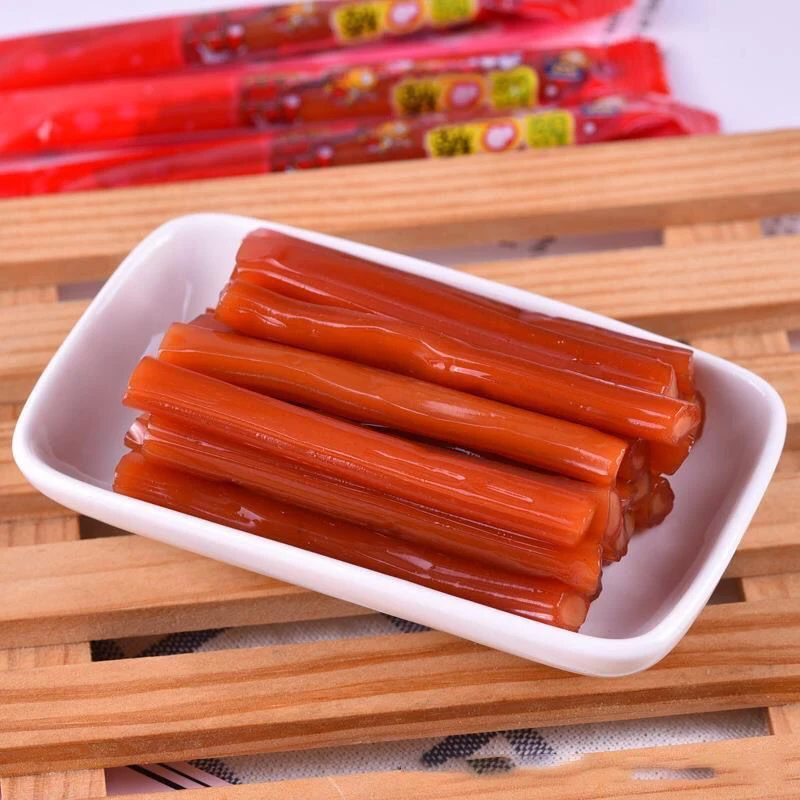 sticky gummy fruit flavored tooth drawing candy snacks confitera candy bar sour strip candy