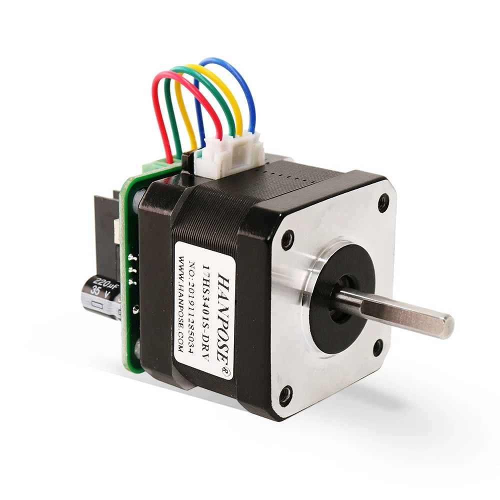 hanpose 1.3A 28N.cm high torque motor 17HS3401S-DRV control board nema17 stepper motor drive module integrated set 42 step motor