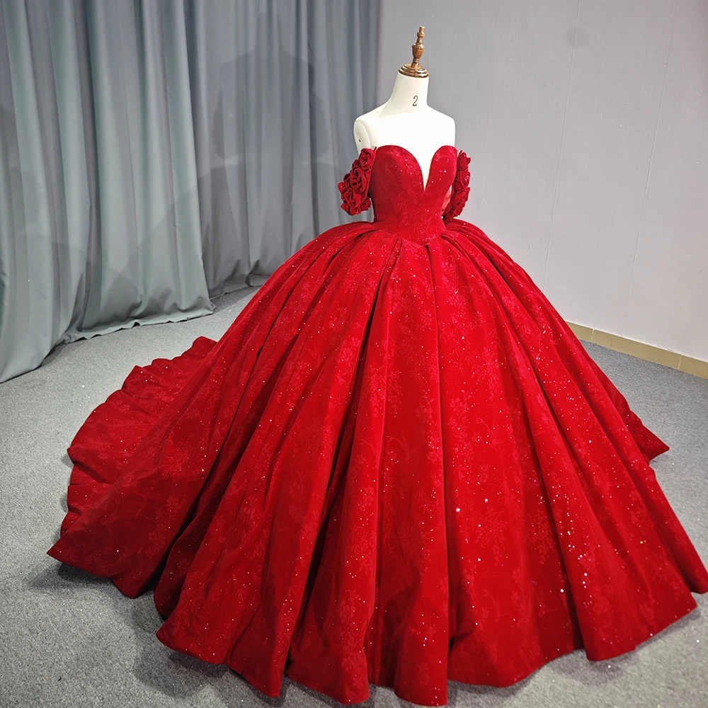 Jancember 6802 традиционные красные милые Свадебные Длинные вечерние платья Quinceanera