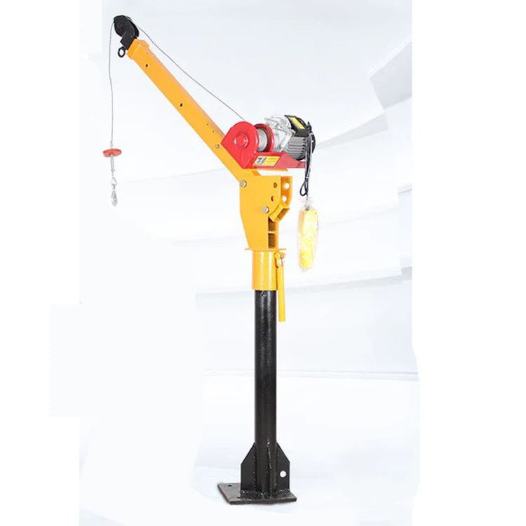 1000kg Mini Hydraulic Electric Winch 12v Pickup Truck crane truck Mounted Lifting Crane For Sale