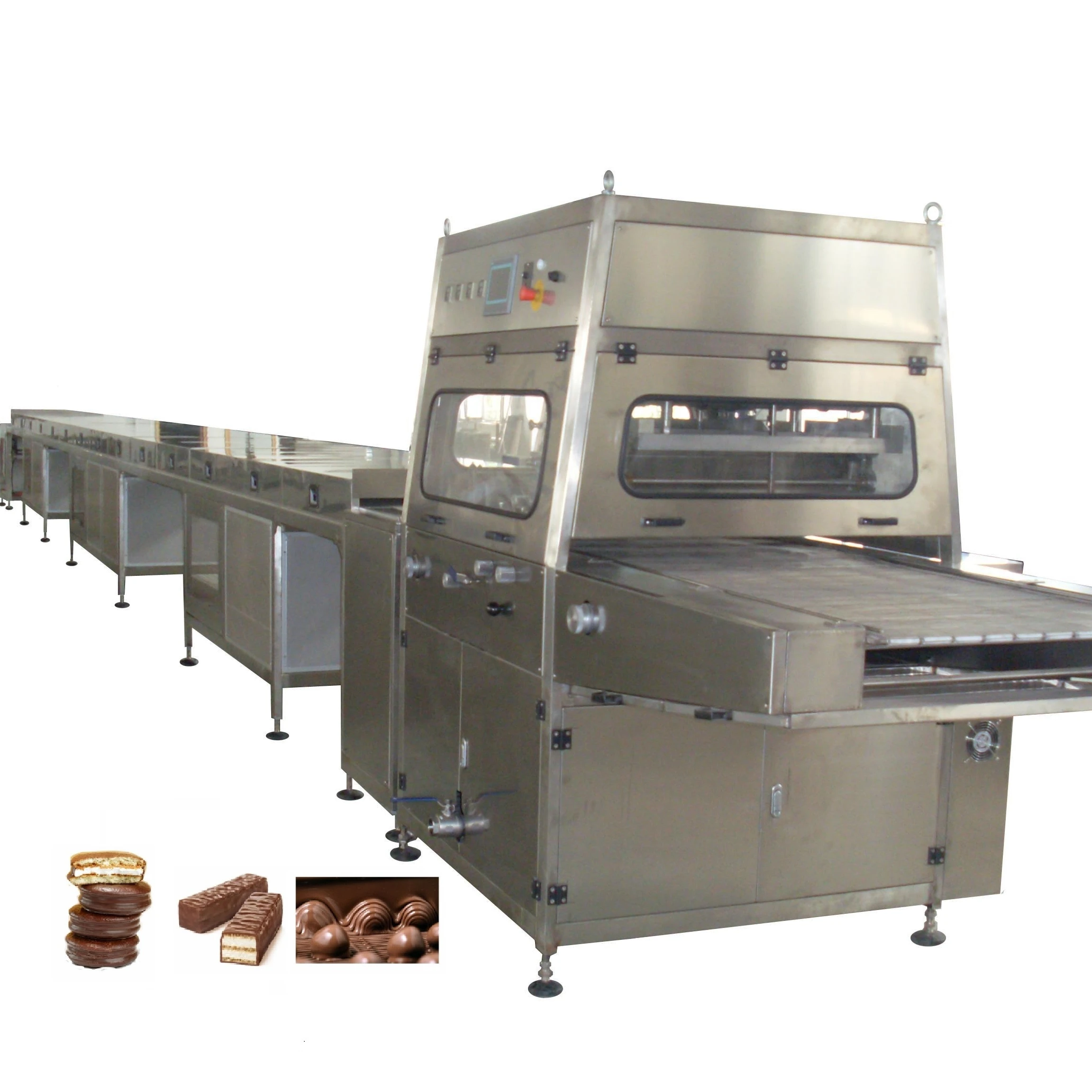 Chocolate Enrobing Machine with Cooling Tunnel