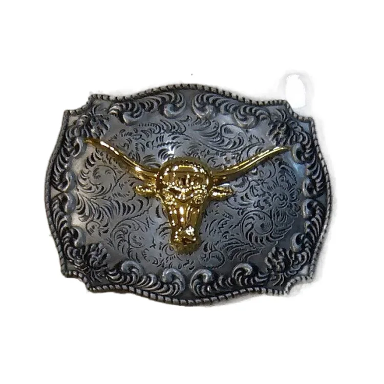 40 мм бычья голова два цвета 3D Западная пряжка для ремня винтажная индивидуальная 3D пряжка для ремня