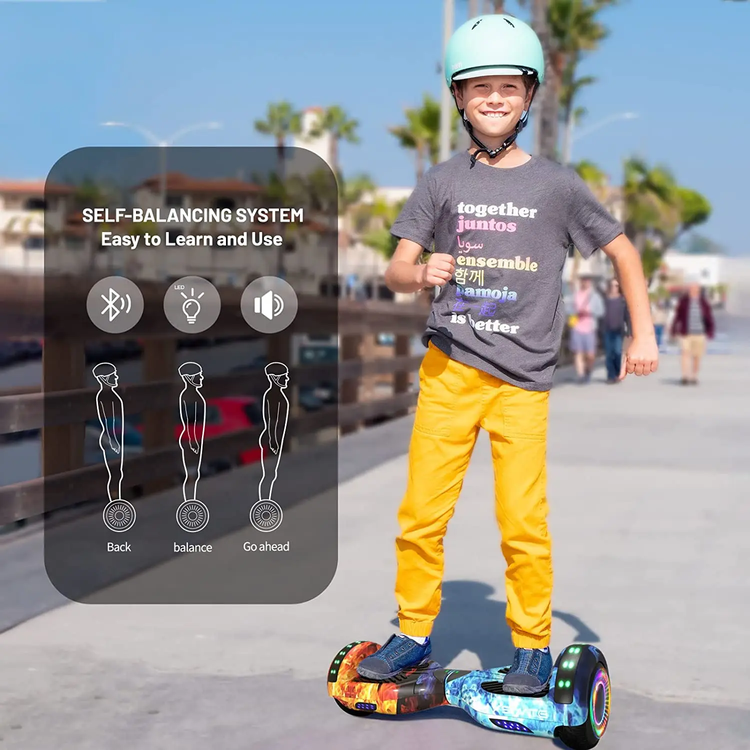 6.5 inch Hover scooter made in China electric hoverboard 250w dual motor electric scooter 2 wheels free shipping in USA