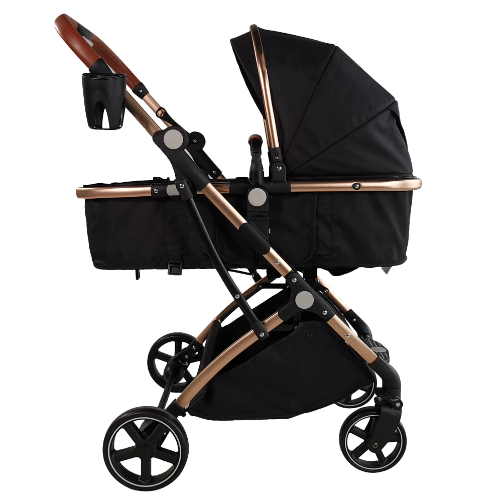 Baby Strollers Car Seat Buggy Trolley Folding Pram Light Weight Travel Luxury Baby Stroller 3 in 1 Coche de bebe For Newborns