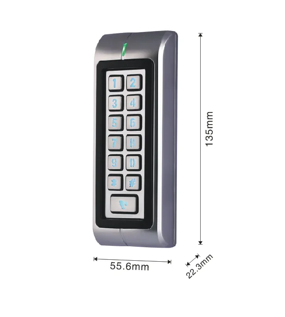 Metal Keypad RFID 13.56MHZ IC Card Reader Standalone Access Controller ZRT370M/B With Wiegand Output Support MF/NFC Card