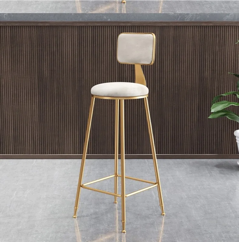 Лучшая цена металлические ножки высокие стулья из бархата синтетические в стиле ретро для бара ресторана
