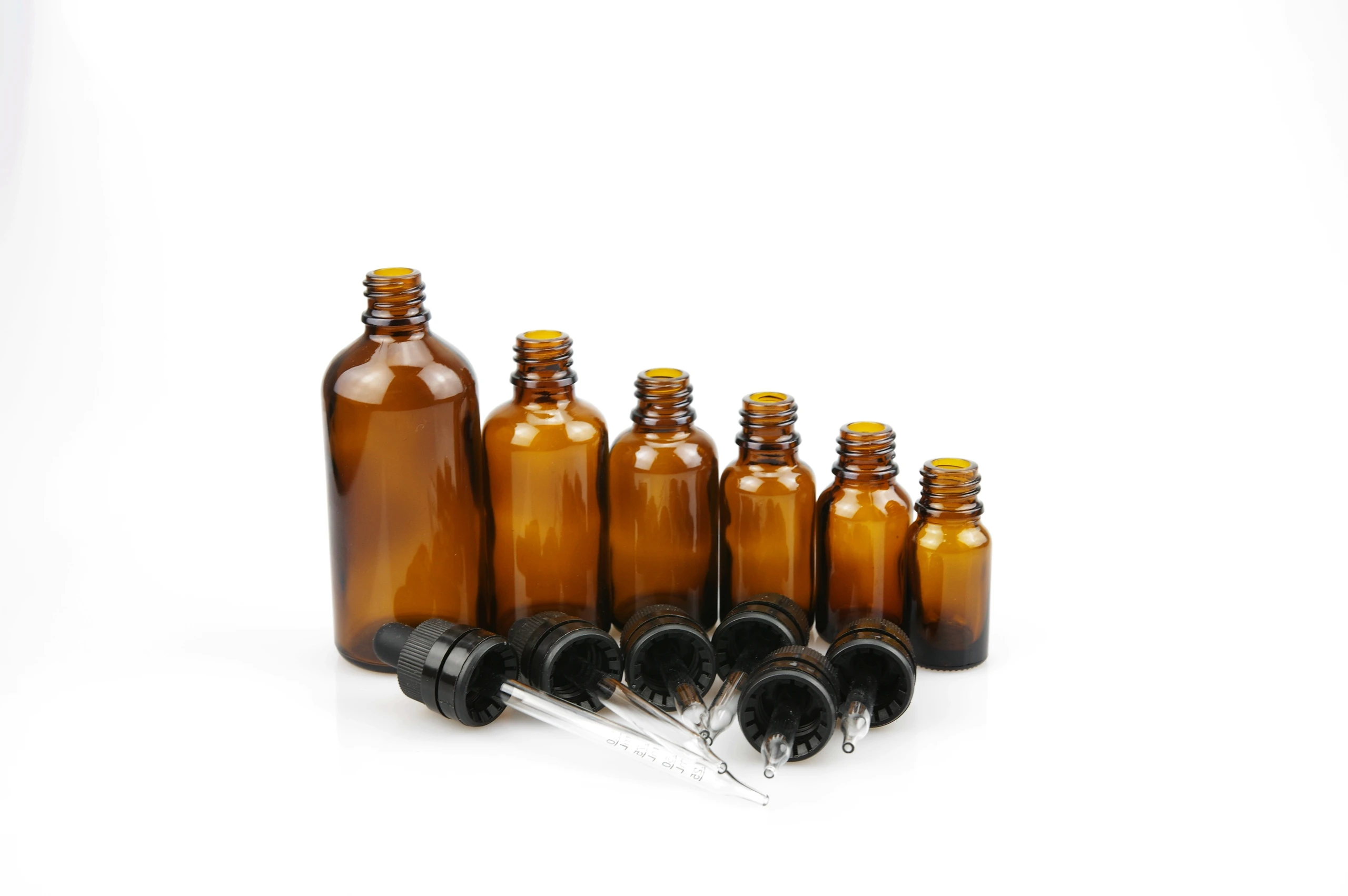 High quality 18/415 black plastic tamper evident child resistant dropper cap for esential oil bottle