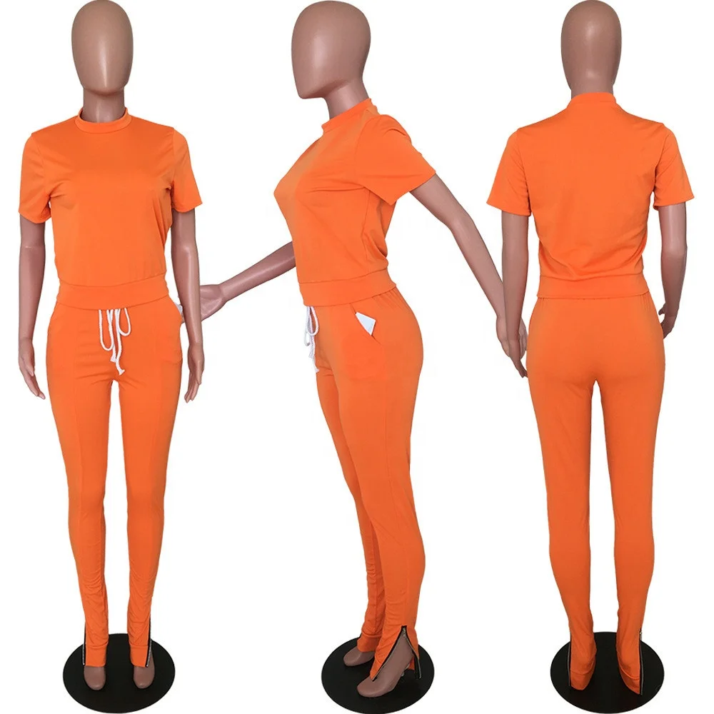 
Customized Logo 2020 Cheap Women Fitness Yoga Wear Sets Feet Zip Suits Blank Short Shirt Suits Wholesale Tracksuits 