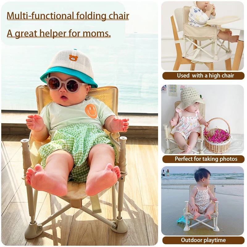 High Quality Foldable Baby Dining Chair for Indoor and Outdoor Portable Baby Feeding Chair Low Seat Folding Baby Beach Chair