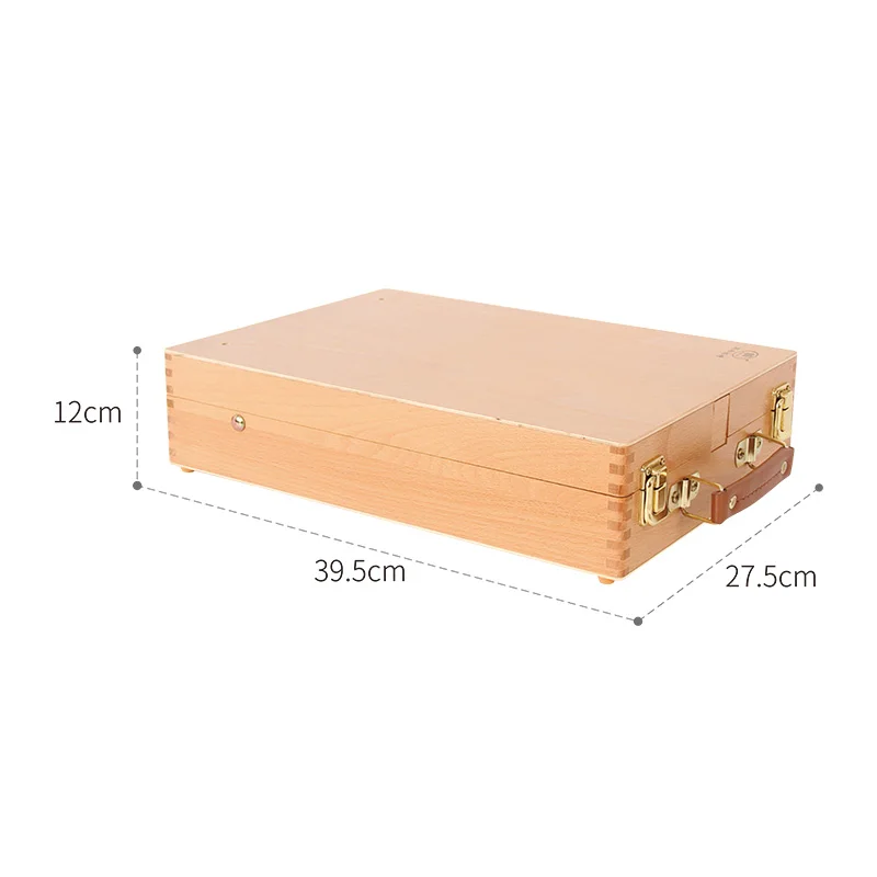 Creative Beech Wood Easel With Paint Box Oil Painting Rack Paint Tool Case