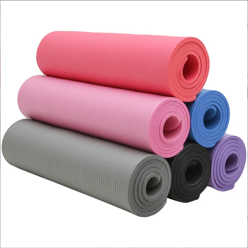 Centralized Procurement Available colorful tpe thin 10mm NBR foam yoga mat yiwu