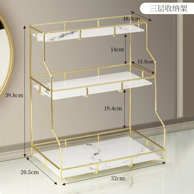 Storage Holders Gold Modern Luxury Nordic Furniture Storage Rack Shelves Bathroom Shelf Storage Organizer Holders For Bathroom