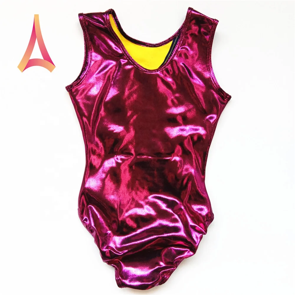 Classic Scoop Leotards for Girls Gymnastics Shiny Colorful  Applique Rhythmic Gymnastics Leotards Professional Supplier