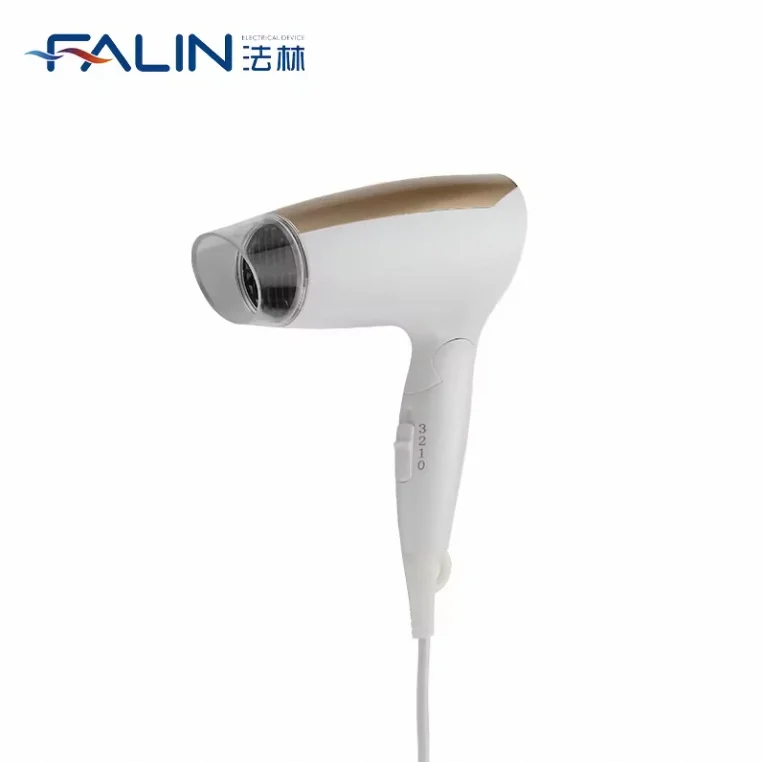 Hot quality hotel white foldable handle travel full head hair dryer
