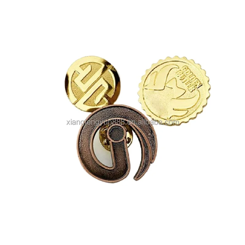 Custom security guard metal badges collar pin tie pin mini metal badges stainless steel metal name badge with magnet