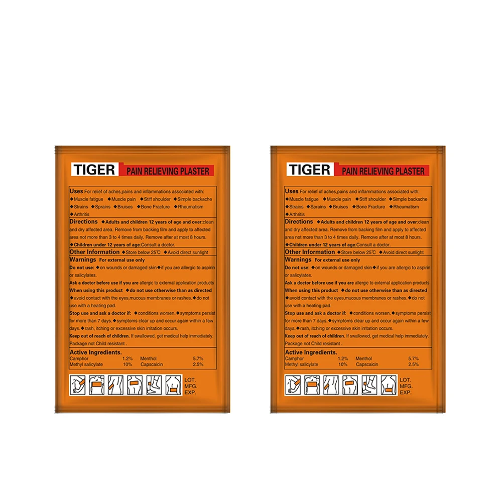 Chinese Traditional Plaster Quickly Effectively Reduce Pain Tiger Plaster