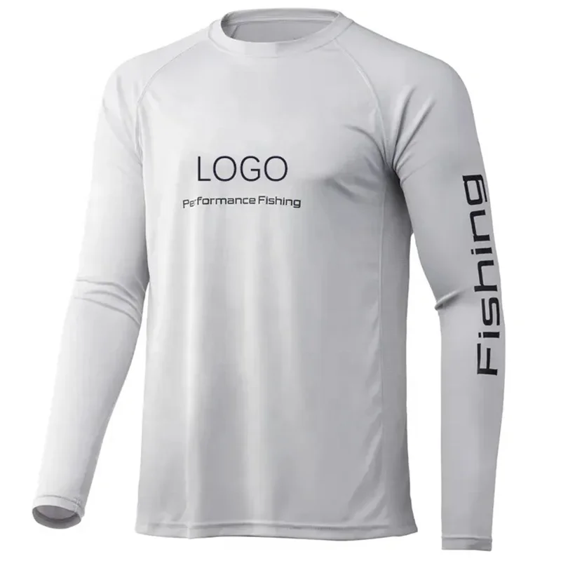 Wholesale Custom Upf50 Blank Long Sleeve Shirts 100% Polyester Quick Dry Uv Protection Breathable Fishing Shirts Light Unisex