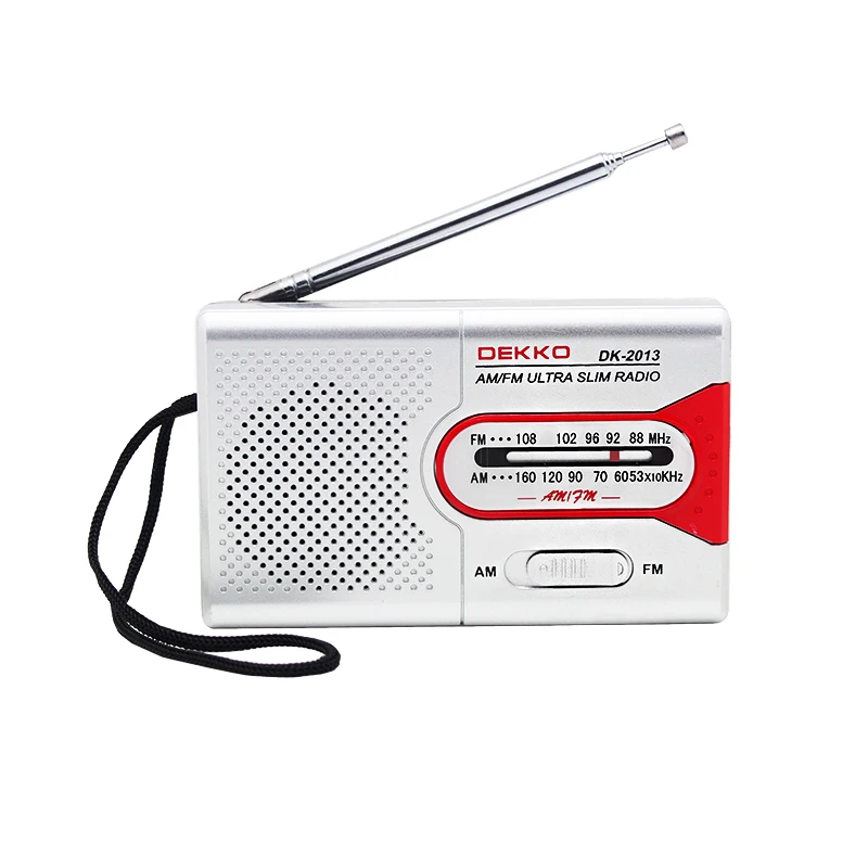 Factory Wholesale Mini Radio Receiver AM/FM Portable Radio Built in speaker Pocket radio DK-2013