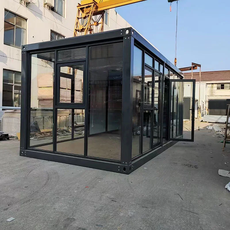 Prefabricated Steel Frame Modular Tiny Flat Pack Portable Prefab Homes Ship Container Warehouse Storage Houses Garage